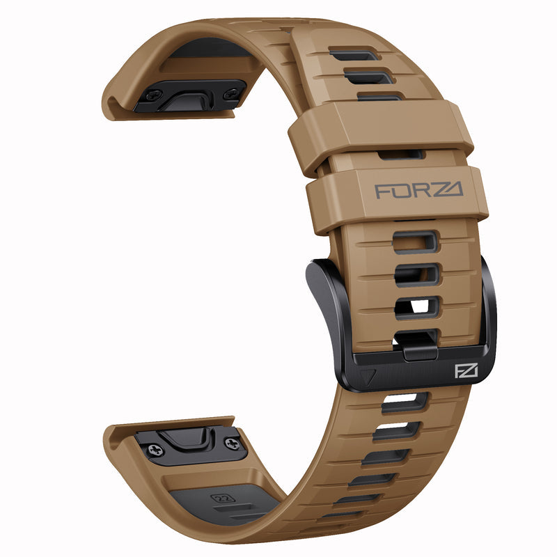 FORZA Elite 22mm Easyfit Two-Tone Watch Strap - Khaki/Grey