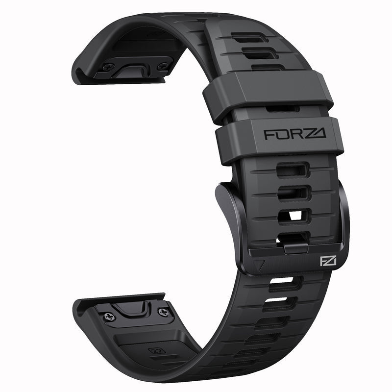 FORZA Elite 22mm Easyfit Two-Tone Watch Strap - Black/Black