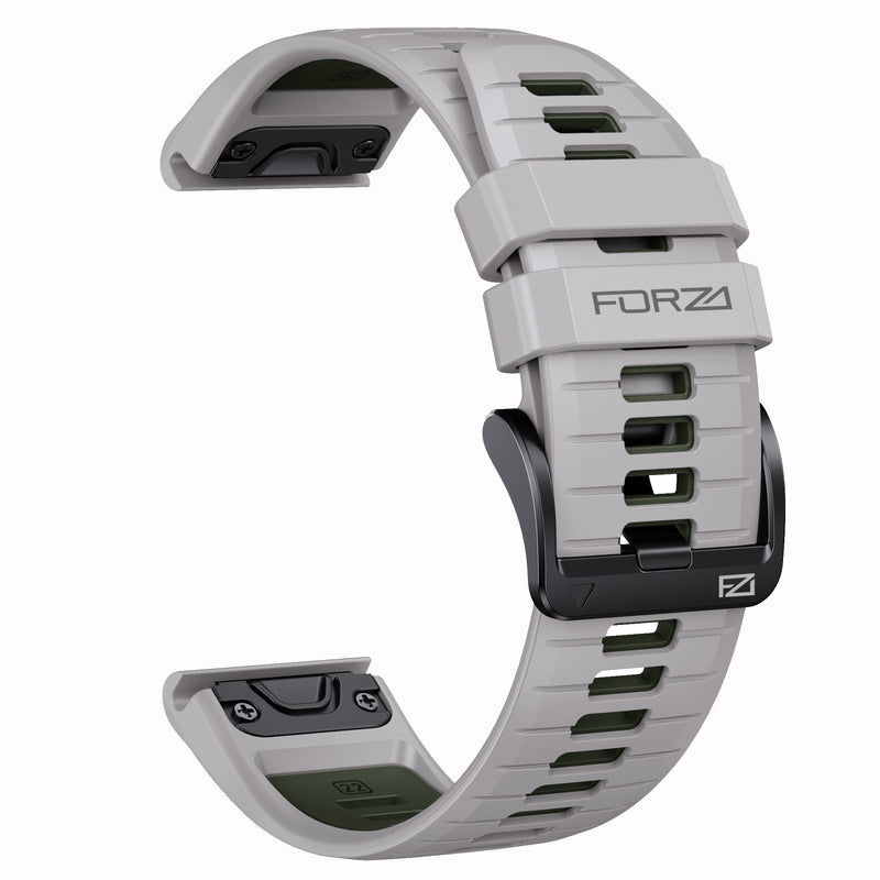 FORZA Elite 22mm Easyfit Two-Tone Watch Strap - Fog Grey/Army