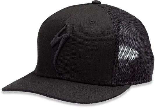 New Era S-Logo Trucker Hat - Black