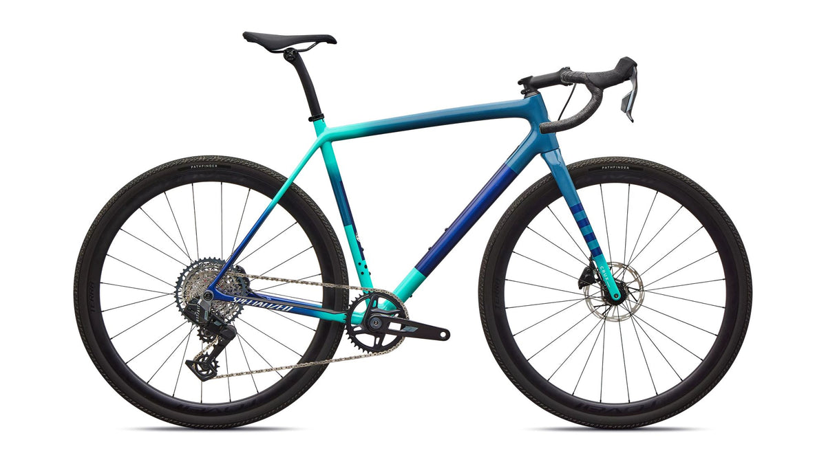 Crux Expert - SRAM Rival XPLR AXS - Grey Blue/Lagoon Blue/Dune White/Majesty Blue
