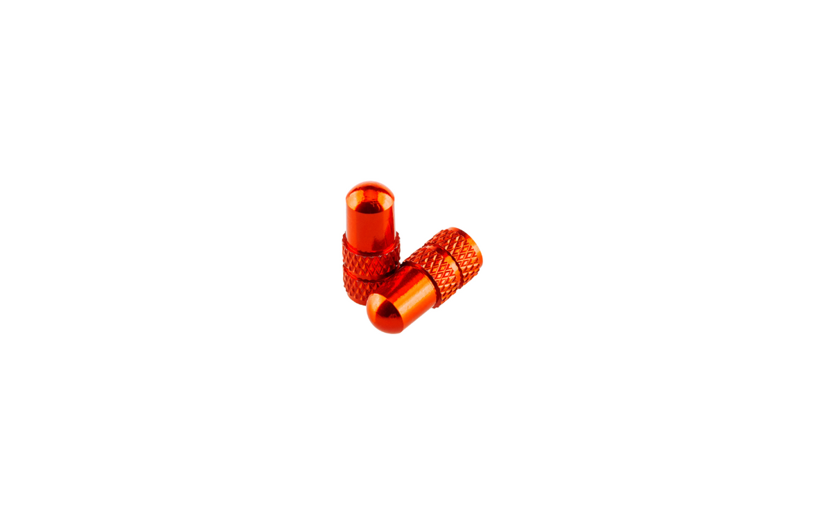 Deity Valve Caps - Orange