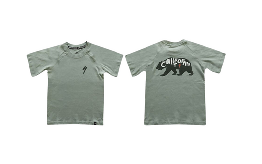 Kids Raglan Tee - Iceberg Green
