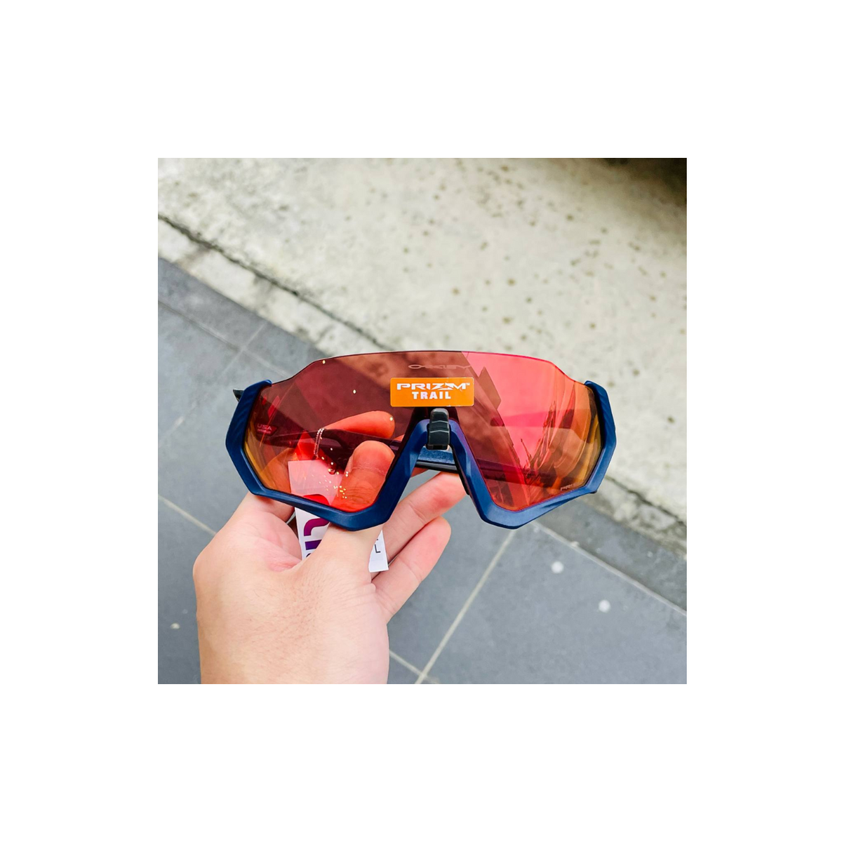Oakley Flight Jacket - Matte Navy w/ Prizm Trail Torch