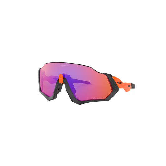 Oakley Flight Jacket - Matte Black Neon Orange w/ Prizm Trail